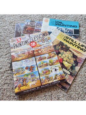 Lot of  Vintage Walter T. Foster Art Instruction Books - Oil Painting, Still...